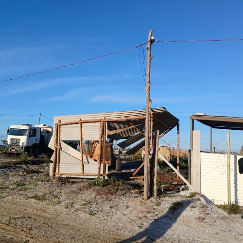Imagem de uma obra construída ilegalmente