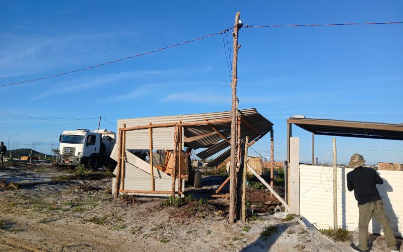 Imagem de uma obra construída ilegalmente