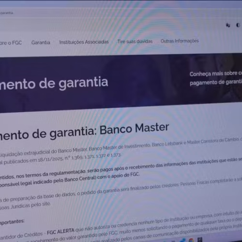 FGC prevê ressarcir 90% dos clientes do Banco Master até sexta-feira