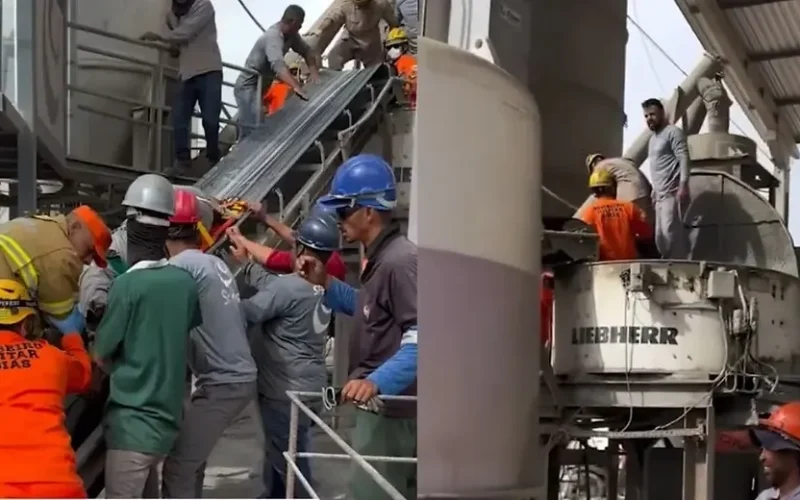 Trabalhador morre após ficar preso em máquina de concreto em Goiás