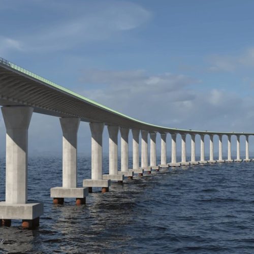 Construção da Ponte Salvador-Itaparica avança com chegada de equipamentos chineses